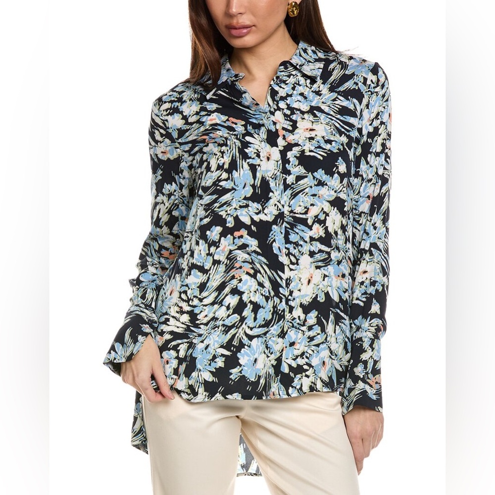 Reiss Laura Floral Print Button Up Shirt